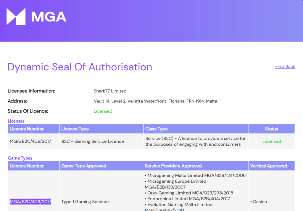 18Bet Casinon lisenssi