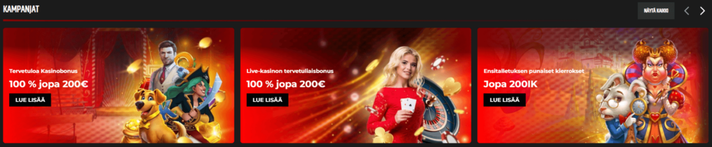 21red casino bonukset