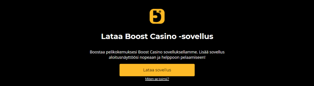 Boost Casino ulkoasu
