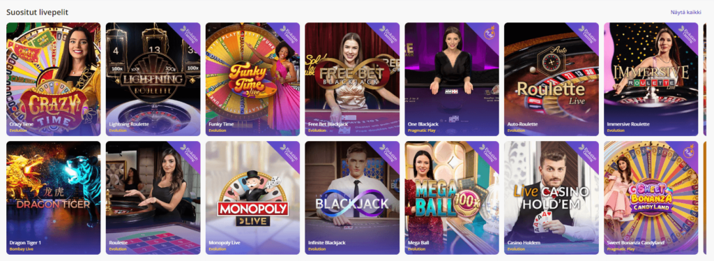 CasinoDays livepelit