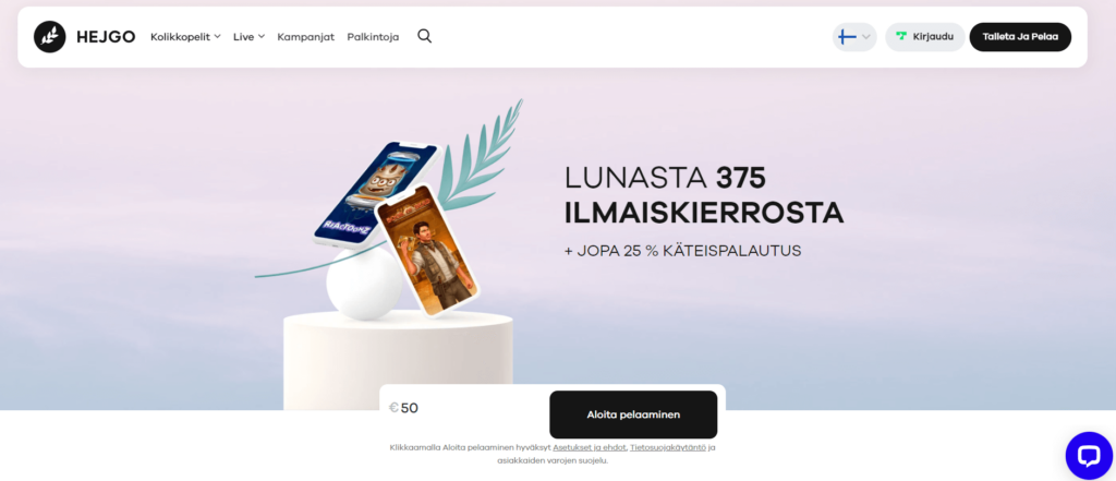 Hejgo tervetuliaistarjous