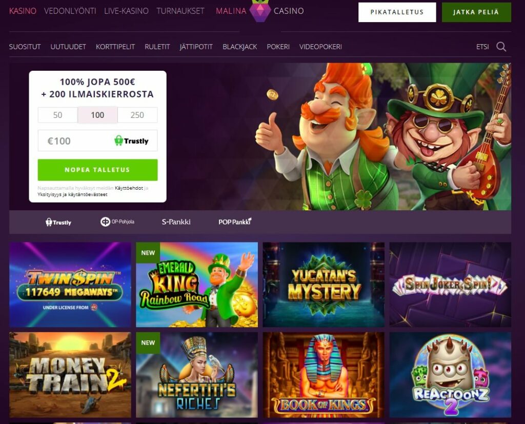 Malina Casino etusivu