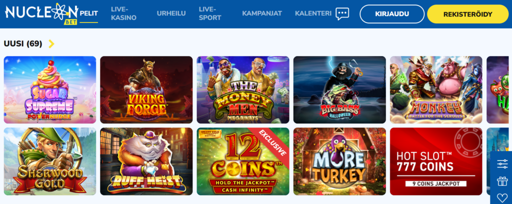 Nucleon Bet pelivalikko