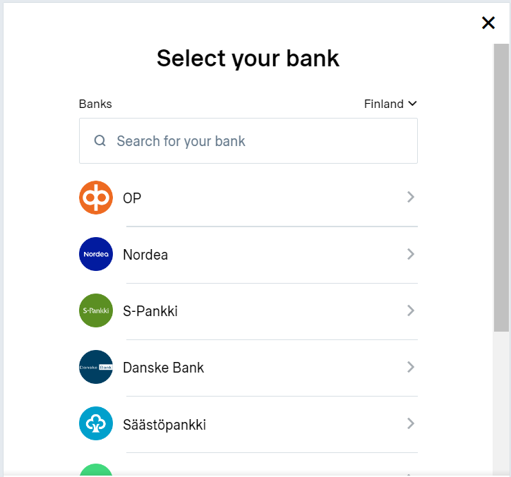 Pronto Casino talletusikkuna