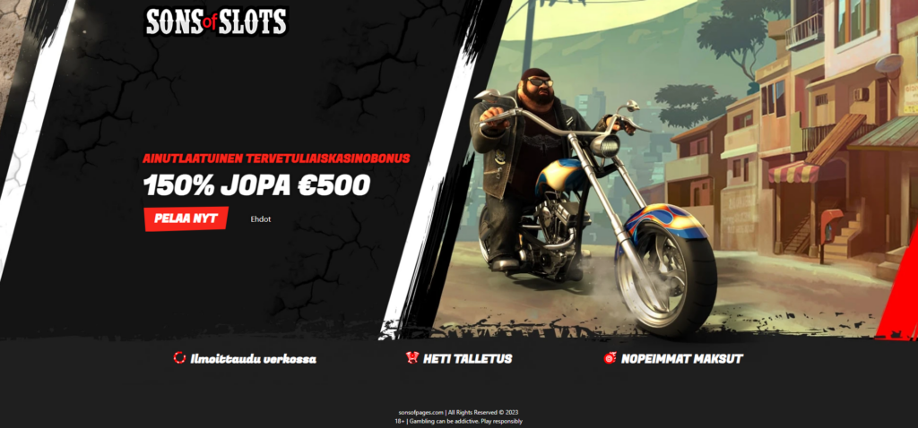 Sons of Slots tervetuliaistarjous
