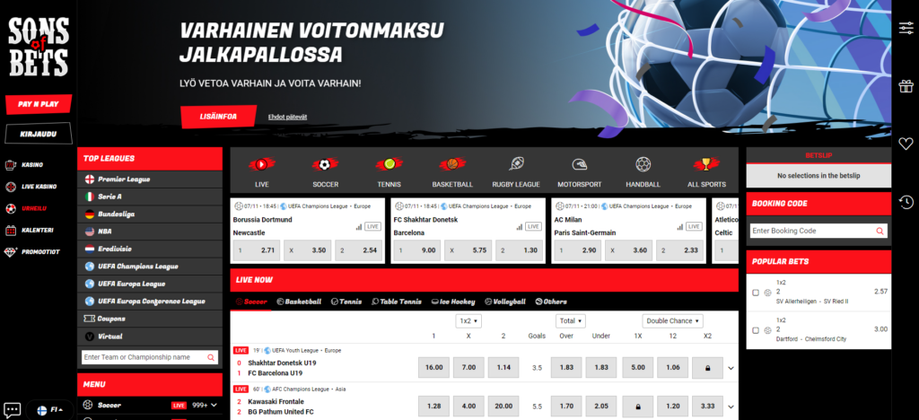 Sons of Slots vedonlyönti