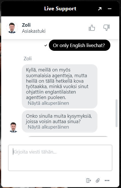 Sportuna Livechat