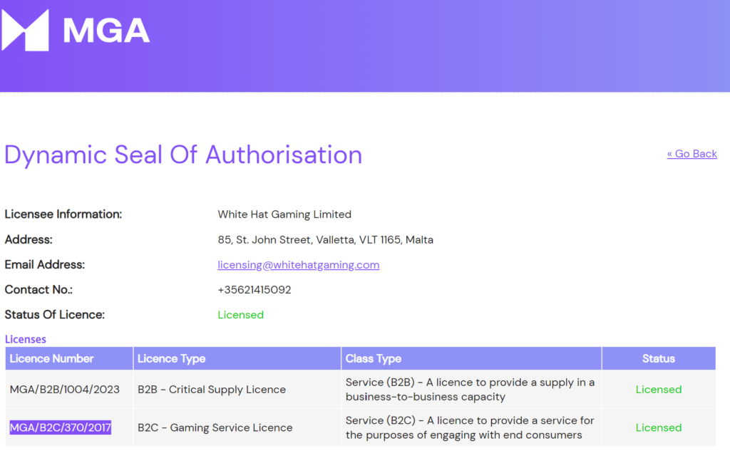 Barz Casino lisenssi