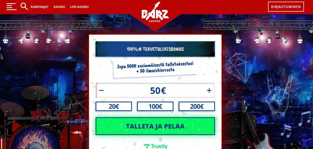 Barz Casino ulkoasu