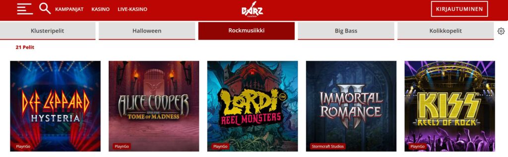 Barz Casinon pelit