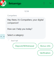 BetsAmigo asiakaspalvelu