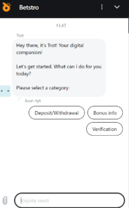 Betstro Casinon asiakaspalvelu