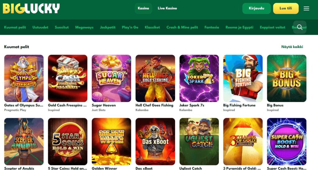 Big Lucky Casino pelit