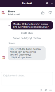 Boom Casinon asiakaspalvelu