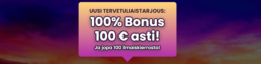 Boom Casinon tervetulobonus