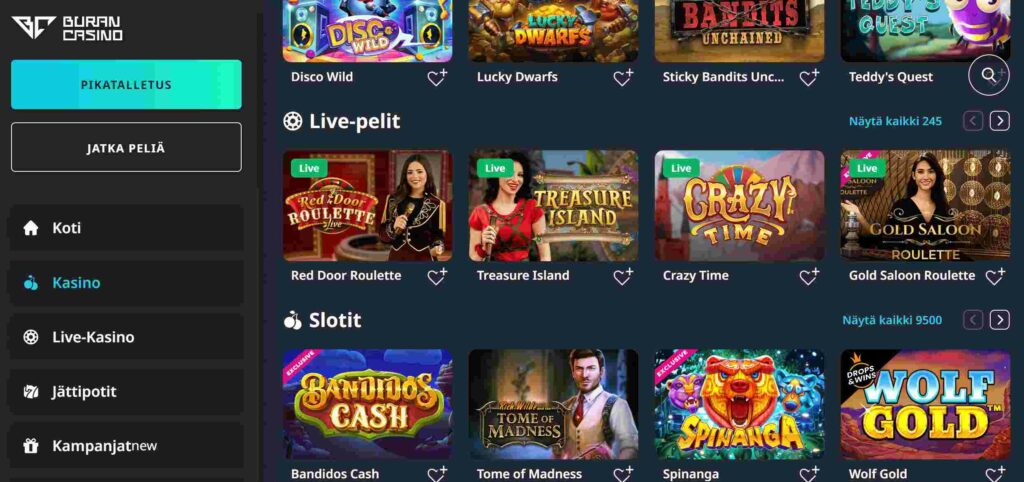 Buran Casino etusivu