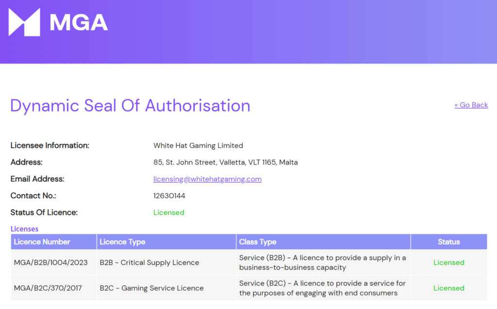 Casimba Casino lisenssi