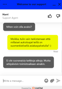 Casino Universen asiakaspalvelu