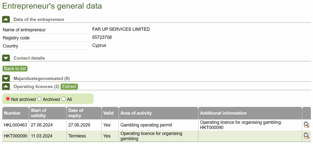 casinofriday lisenssi