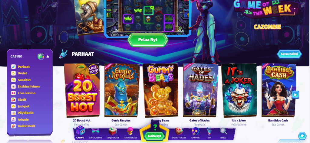 Casombie casino kasinopelit