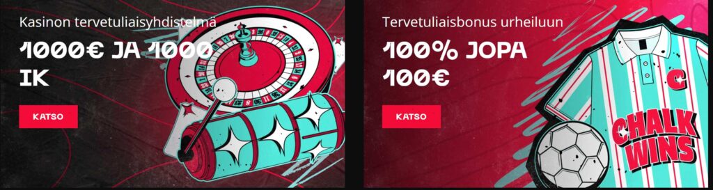ChalkWins bonukset