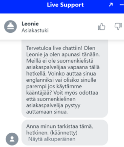 Chipz Casino asiakaspalvelu