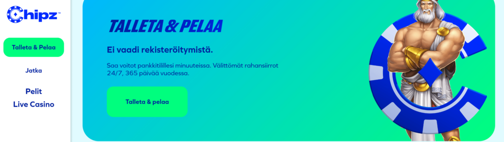 Chipz Casino ulkoasu