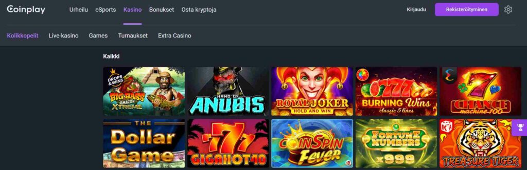 Coinplay kolikkopelit