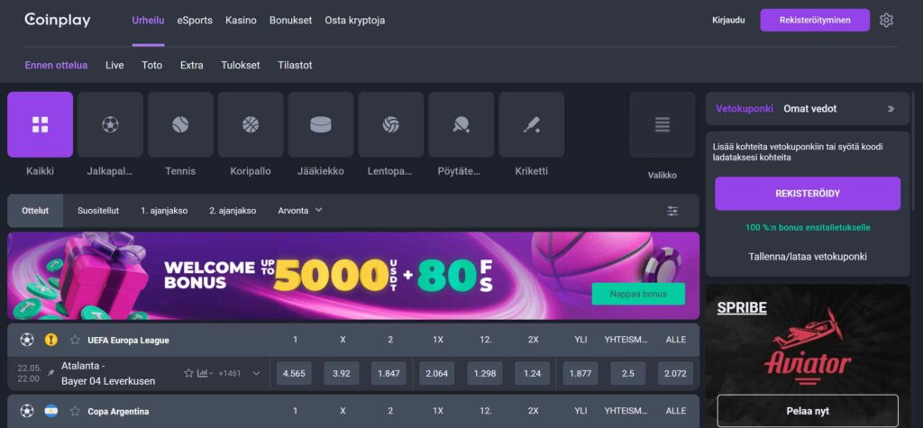 Coinplay vedonlyönti