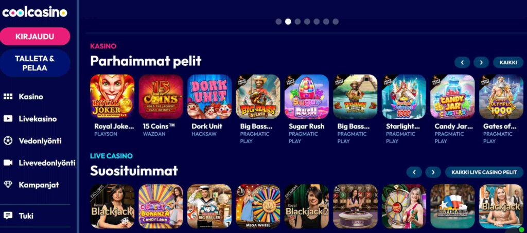 CoolCasino pelit