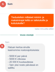 Falcon Vegasin asiakaspalvelu