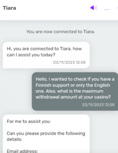 Fire Vegasin asiakaspalvelu