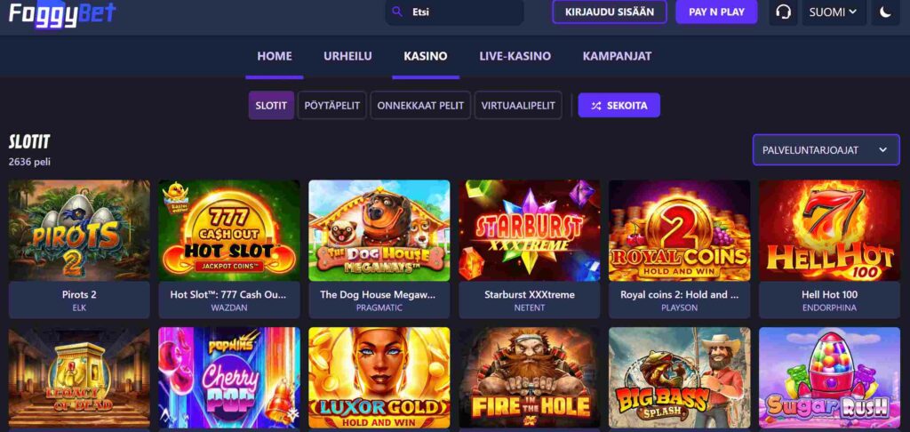 Foggybet kasinopelit