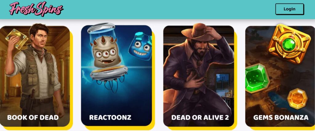FreshSpins Casino ulkoasu