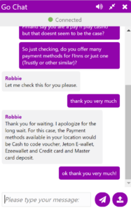 GoSlot Casinon asiakaspalvelu