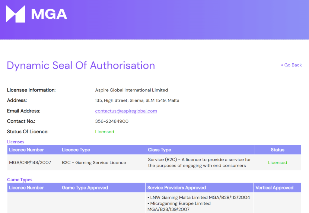 Griffon Casinon lisenssi