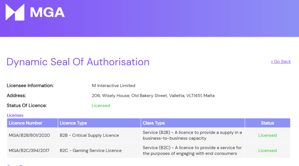 Hejgo Casinon lisenssi