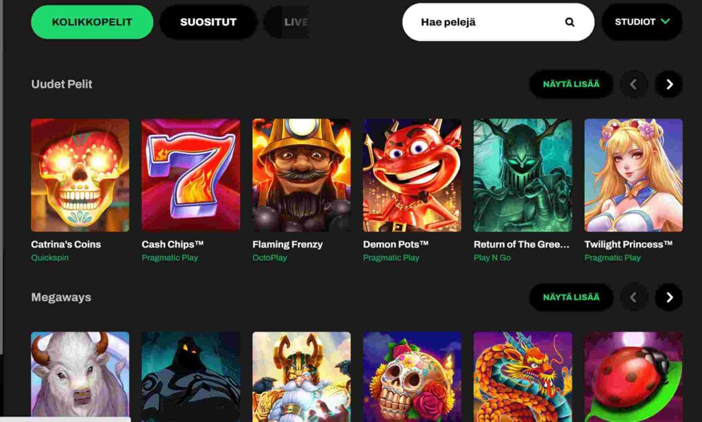 Hillo Casinon pelivalikoima