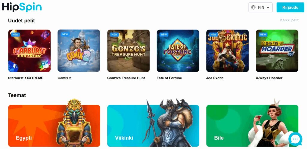 HipSpin Casino pelit