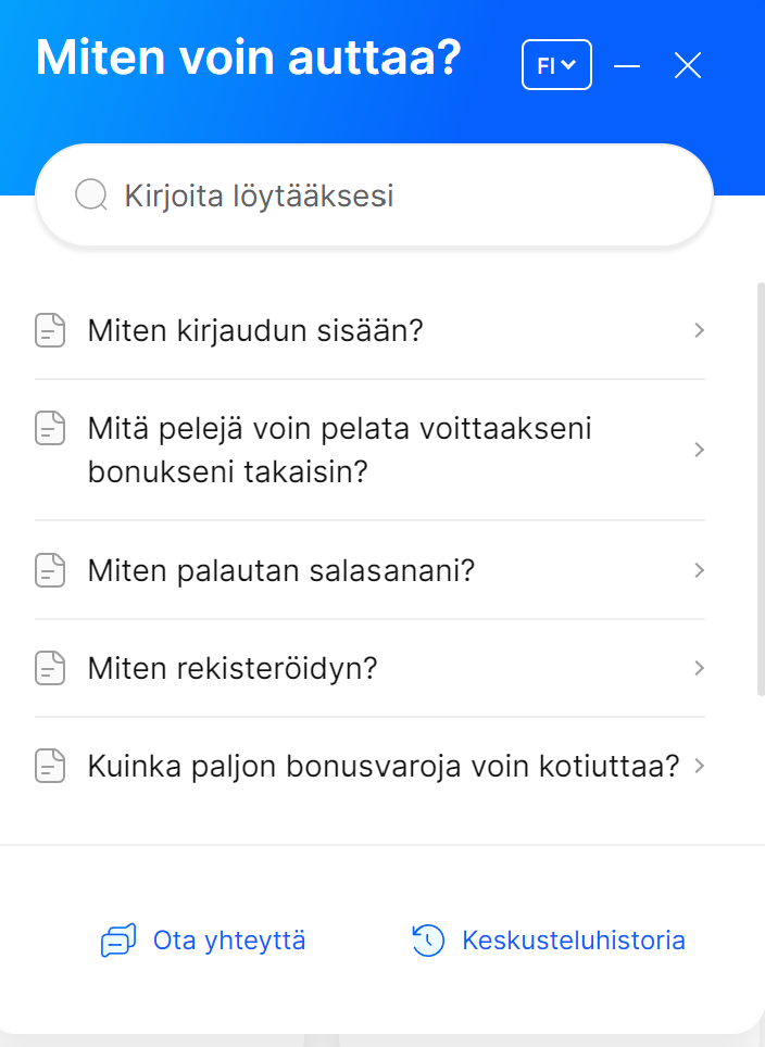 IceCasino asiakaspalvelu