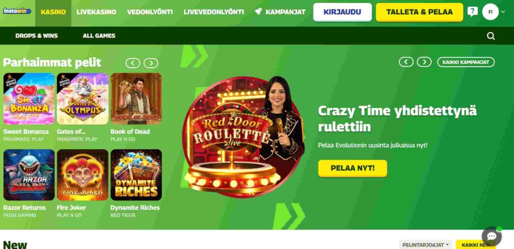 Insta Win Casinon etusivu