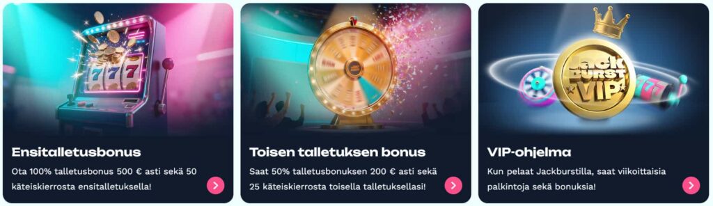 jackburst bonukset