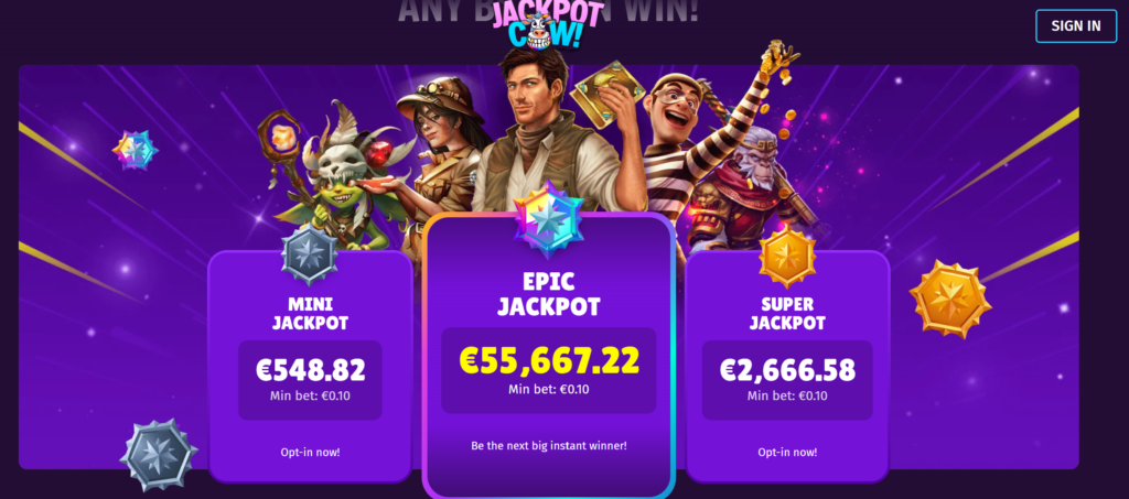 Jackpot Casino ulkoasu