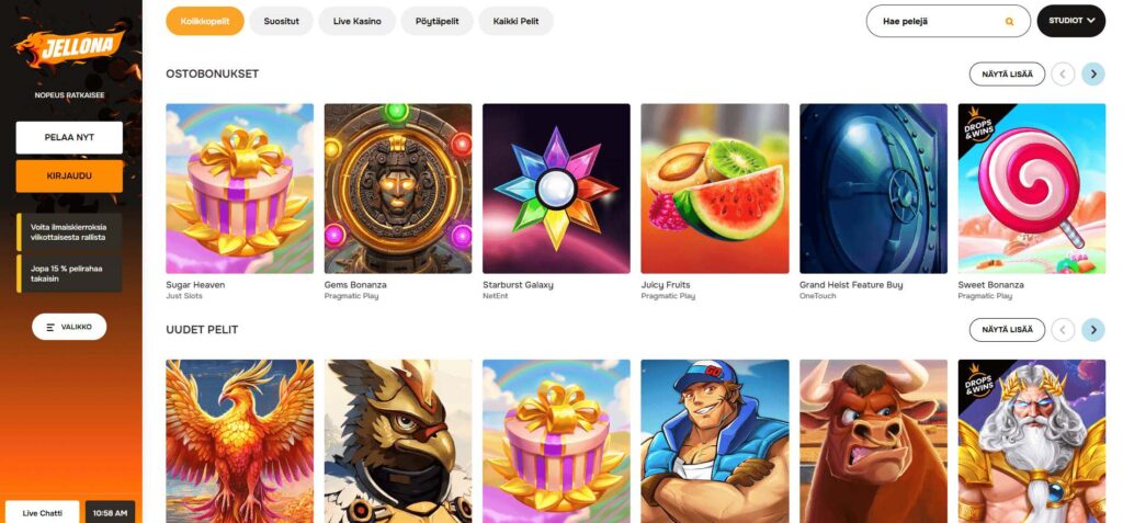 Jellona Casino pelit