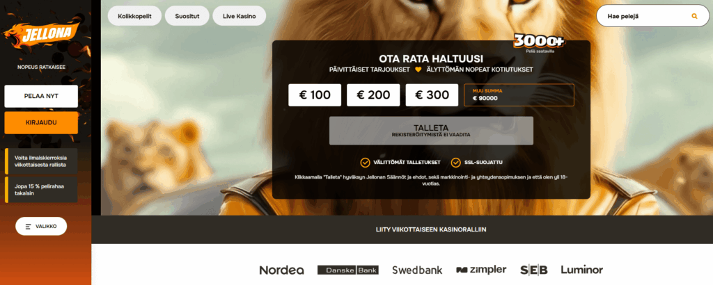 Jellona Casino ulkoasu