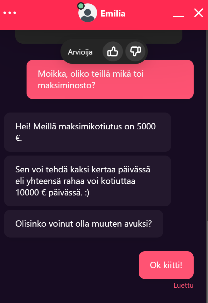 Jokeri Casinon asiakaspalvelu