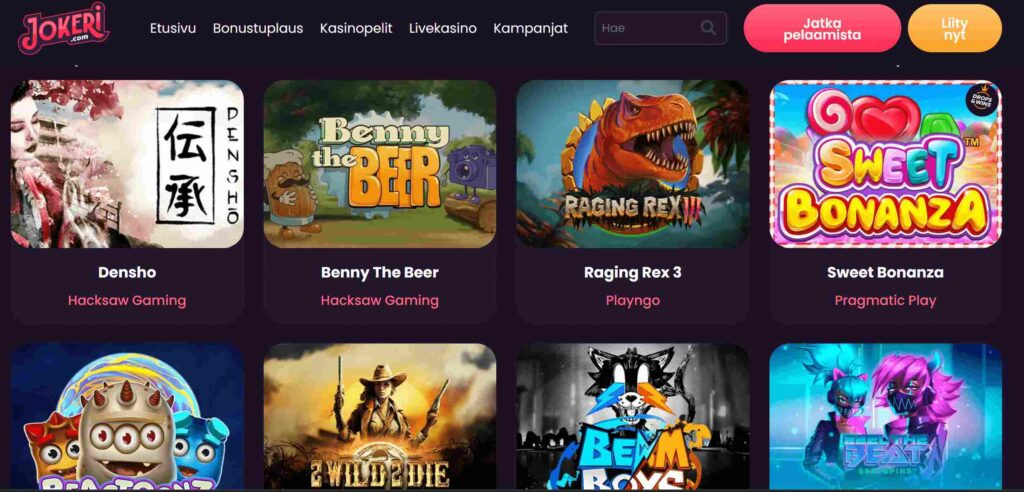 Jokeri Casinon pelit