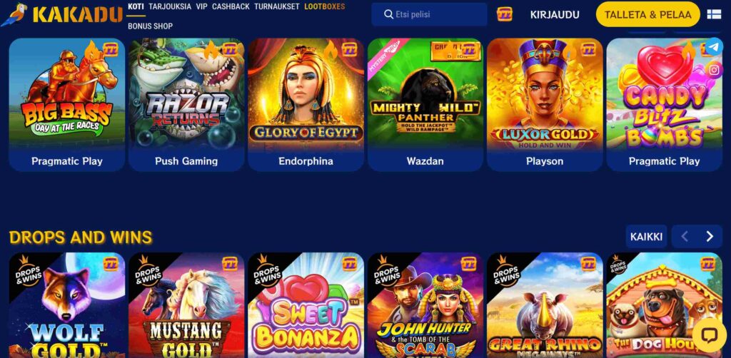 Kakadu Casino ulkoasu