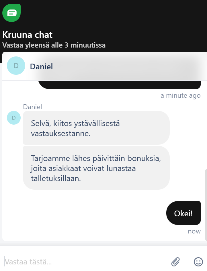 Kruuna Kasino asiakastuki