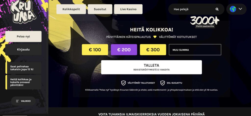 Kruuna Kasino ulkoasu